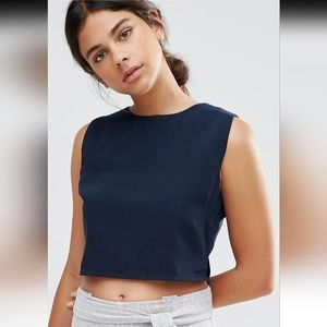 Native Youth Boat Neck Crop Top- NWT